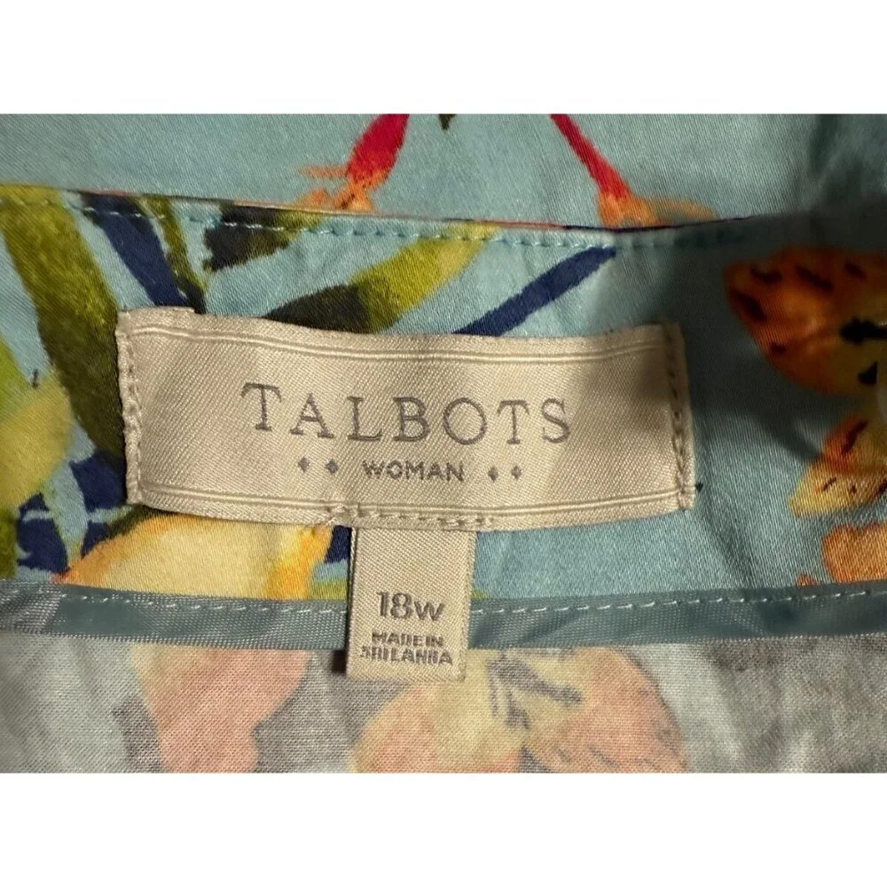 Talbots Floral Tropical Skirt Women’s‎ Size 18W Vacation Resortwear